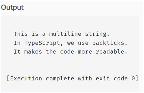 typescript multi line string.